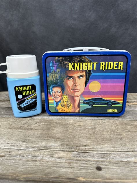 Vintage 1982/1983 Knight Rider Metal Lunch Box Thermos 